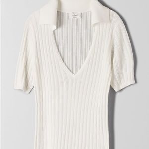 Aritzia Wilfred Knit Polo Top
